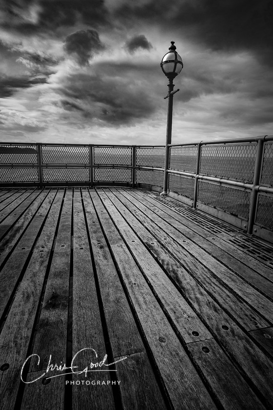 The end of the Pier 
 Keywords: Pier, Black & White, UK, Texture, Detail